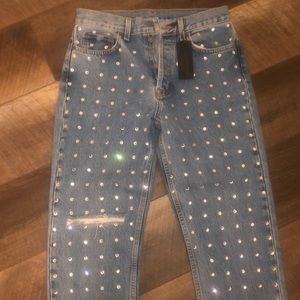 Studded Straight jeans from Carmar Denim.